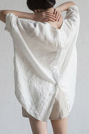 Stilvolles japanisches Leinenoberteil | Ofrenza