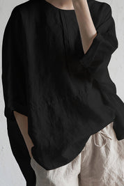 Stilvolles japanisches Leinenoberteil | Ofrenza