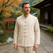 Katana Fusion Orientalisches Leinenset mit langen Ärmeln | Nikura