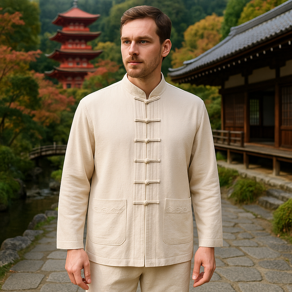 Katana Fusion Orientalisches Leinenset mit langen Ärmeln | Nikura