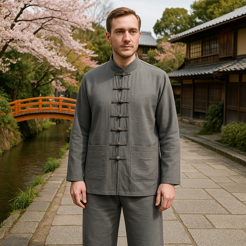 Katana Fusion Orientalisches Leinenset mit langen Ärmeln | Nikura