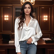 Cleora | Seidenhemd mit Langen Ärmeln für Damen