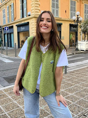 Warme, kuschelige Weste mit V-Ausschnitt für Herbst und Frühling | Lexiaz