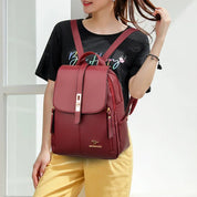 Anti-Diebstahl-Lederrucksack für Damen mit großem Fassungsvermögen | Lottie