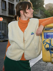 Warme, kuschelige Weste mit V-Ausschnitt für Herbst und Frühling | Lexiaz