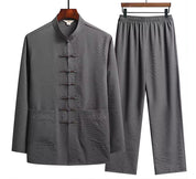 Katana Fusion Orientalisches Leinenset mit langen Ärmeln | Nikura